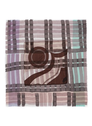 Main View - Click To Enlarge - DIANORA SALVIATI - Vintage geometric cashmere-silk scarf
