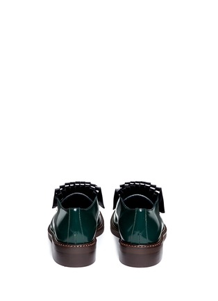 Back View - Click To Enlarge - MARNI - Tassel detail patent-leather lace-ups