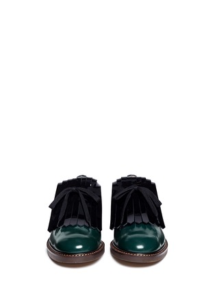 Figure View - Click To Enlarge - MARNI - Tassel detail patent-leather lace-ups
