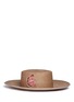 Main View - Click To Enlarge - MY BOB - 'Sevillana' butterfly appliqué straw boater hat