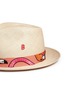 Detail View - Click To Enlarge - MY BOB - '24 Hours' flamingo embroidery straw fedora hat