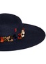 Detail View - Click To Enlarge - MY BOB - Floral appliqué straw capeline hat