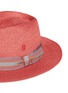 Detail View - Click To Enlarge - MY BOB - 'Folco' stripe ribbon band straw fedora hat