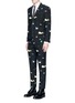 Figure View - Click To Enlarge - THOM BROWNE  - Icon embroidered wool fresco blazer