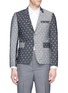 Main View - Click To Enlarge - THOM BROWNE  - Lifesaver and anchor eyelet embroidered blazer