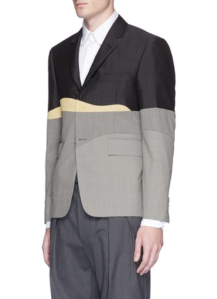 Front View - Click To Enlarge - THOM BROWNE  - 'Beach Story' embroidered patchwork blazer