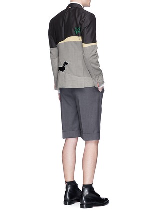 Figure View - Click To Enlarge - THOM BROWNE  - 'Beach Story' embroidered patchwork blazer