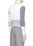 Back View - Click To Enlarge - THOM BROWNE  - Colourblock stripe sleeve cashmere cardigan