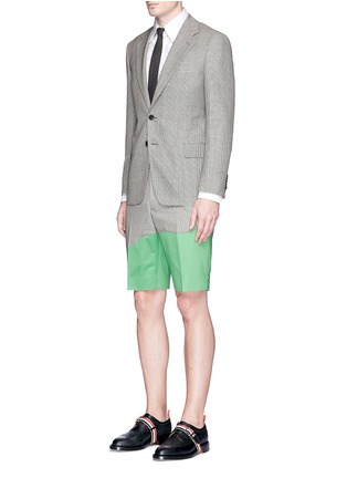 Figure View - Click To Enlarge - THOM BROWNE  - 'Beach Story' embroidered patchwork shorts