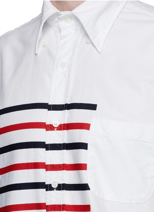 Detail View - Click To Enlarge - THOM BROWNE  - Assorted stripe print Oxford shirt