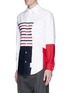 Front View - Click To Enlarge - THOM BROWNE  - Assorted stripe print Oxford shirt
