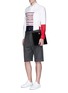 Figure View - Click To Enlarge - THOM BROWNE  - Assorted stripe print Oxford shirt