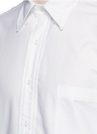 Detail View - Click To Enlarge - THOM BROWNE  - 'Hector' appliqué cotton Oxford shirt