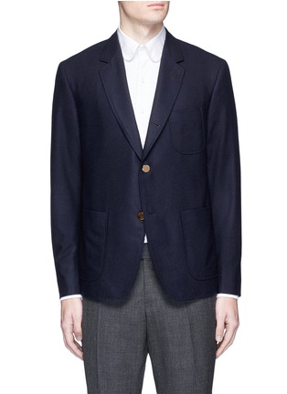 Main View - Click To Enlarge - THOM BROWNE  - Whale embroidered cashmere blazer