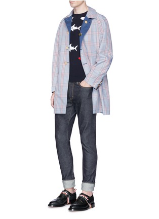 Figure View - Click To Enlarge - THOM BROWNE  - Check plaid reversible coat