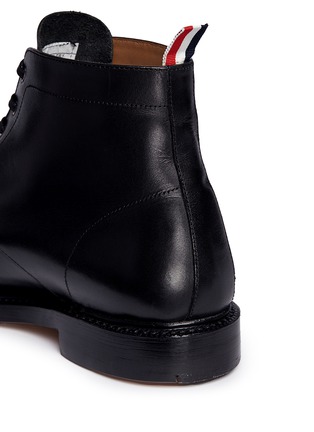 Detail View - Click To Enlarge - THOM BROWNE  - Cap toe leather Derby boots