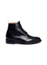 Main View - Click To Enlarge - THOM BROWNE  - Cap toe leather Derby boots
