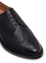 Detail View - Click To Enlarge - THOM BROWNE  - Classic longwing brogue pebble leather derbies