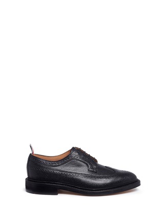 Main View - Click To Enlarge - THOM BROWNE  - Classic longwing brogue pebble leather derbies