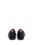 Back View - Click To Enlarge - THOM BROWNE  - Stripe buckle longwing brogue leather Derbies