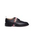 Main View - Click To Enlarge - THOM BROWNE  - Stripe buckle longwing brogue leather Derbies