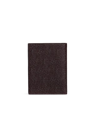 Back View - Click To Enlarge - THOM BROWNE  - Pebble grain leather passport holder