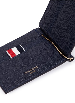 Detail View - Click To Enlarge - THOM BROWNE  - Pebble grain leather money clip wallet