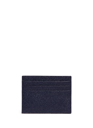Back View - Click To Enlarge - THOM BROWNE  - Pebble grain leather cardholder