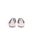 Back View - Click To Enlarge - THOM BROWNE  - Stripe leather flip flops