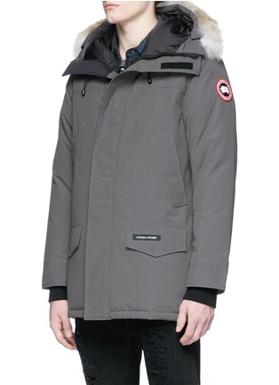 Front View - Click To Enlarge - CANADA GOOSE - 'LANGFORD' FUR TRIM DOWN PADDED PARKA