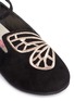 Detail View - Click To Enlarge - SOPHIA WEBSTER - 'Bibi Butterfly Mini' embroidered suede toddler flats