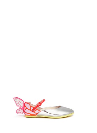 Main View - Click To Enlarge - SOPHIA WEBSTER - 'Chiara Mini' butterfly mirror leather toddler Mary Jane flats