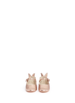 Figure View - Click To Enlarge - SOPHIA WEBSTER - Chiara Baby' metallic leather infant Mary Jane flats