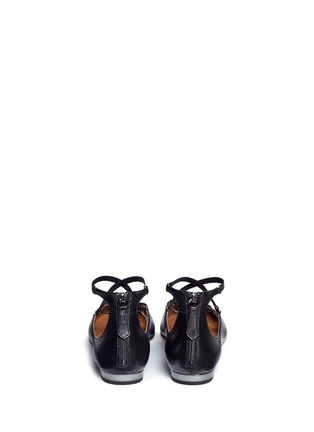 Back View - Click To Enlarge - AQUAZZURA - 'Mischa' caged strap leather flats