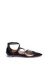 Main View - Click To Enlarge - AQUAZZURA - 'Mischa' caged strap leather flats