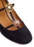 Detail View - Click To Enlarge - AQUAZZURA - 'Pandora' embellished caged suede pumps