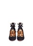 Front View - Click To Enlarge - AQUAZZURA - 'Pandora' embellished caged suede pumps
