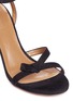 Detail View - Click To Enlarge - AQUAZZURA - 'Passion' knotted bow suede sandals