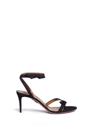 Main View - Click To Enlarge - AQUAZZURA - 'Passion' knotted bow suede sandals