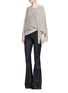Figure View - Click To Enlarge - ALICE & OLIVIA - Lambskin leather bell bottom pants