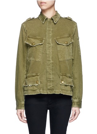 Main View - Click To Enlarge - CURRENT/ELLIOTT - Distressed denim military jacket