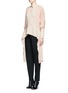 Front View - Click To Enlarge - LANVIN - Silk sleeve combo drape top