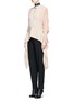 Figure View - Click To Enlarge - LANVIN - Silk sleeve combo drape top