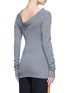 Back View - Click To Enlarge - STELLA MCCARTNEY - Off-shoulder rib knit wool sweater