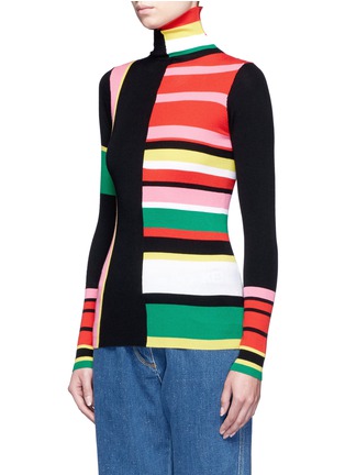 Front View - Click To Enlarge - KENZO - Stripe wool knit sweater