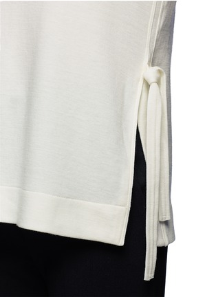Detail View - Click To Enlarge - PROENZA SCHOULER - Side tie wool blend jersey T-shirt