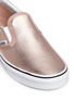 Detail View - Click To Enlarge - VANS - 'Classic Metallic' leather kids slip-ons