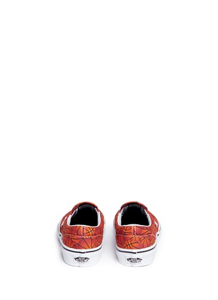 Back View - Click To Enlarge - VANS - 'Classic Sports' basketball print canvas kids slip-ons