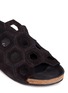 Detail View - Click To Enlarge - PEDRO GARCIA  - 'Adaya' honeycomb cutout suede slide sandals
