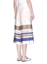 Back View - Click To Enlarge - ERIKA CAVALLINI - 'Keit' multi stripe silk blend culottes